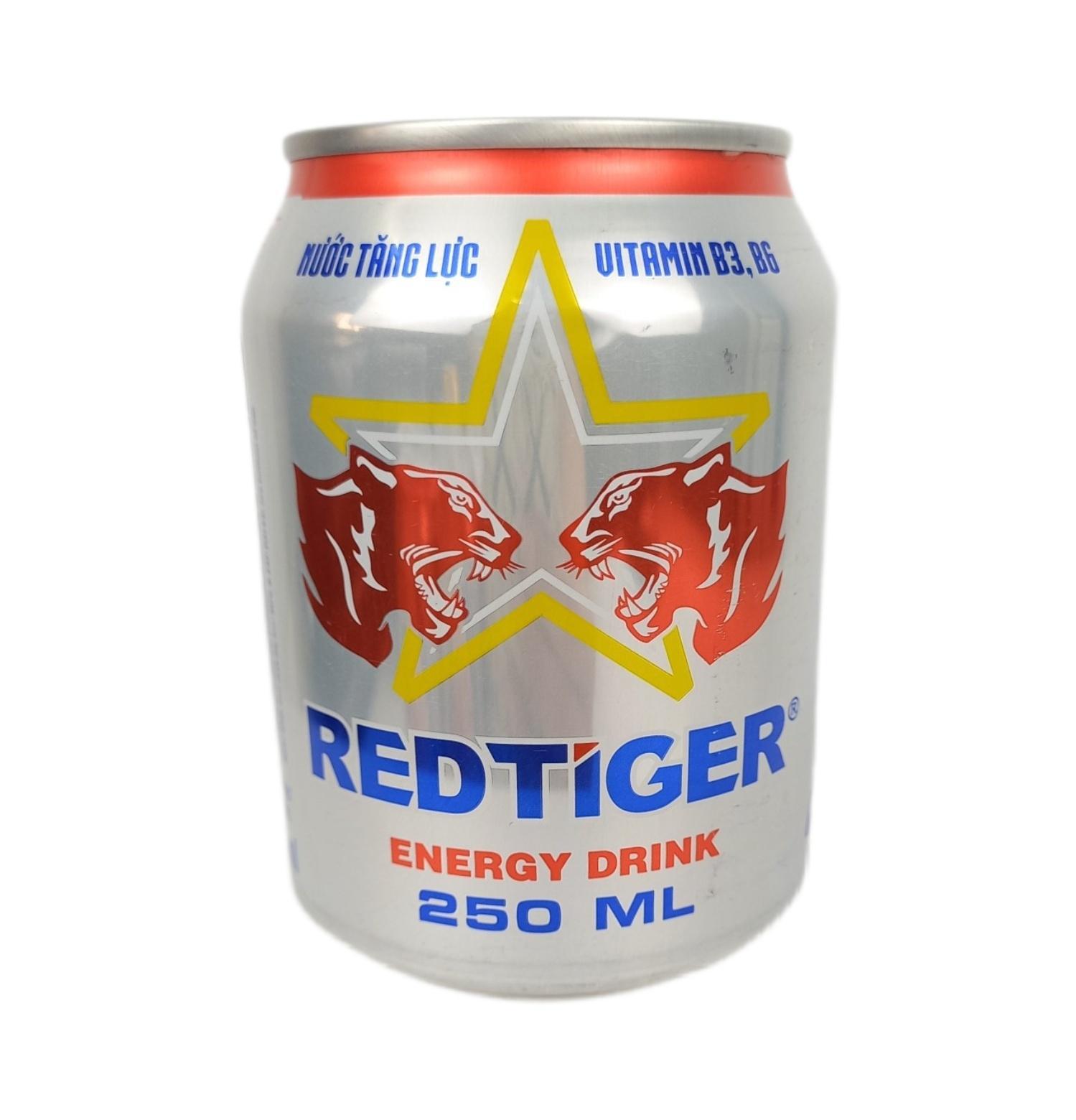 Энергетический напиток без газа Energy drink Red Tiger Crystal 250 мл., ж/б