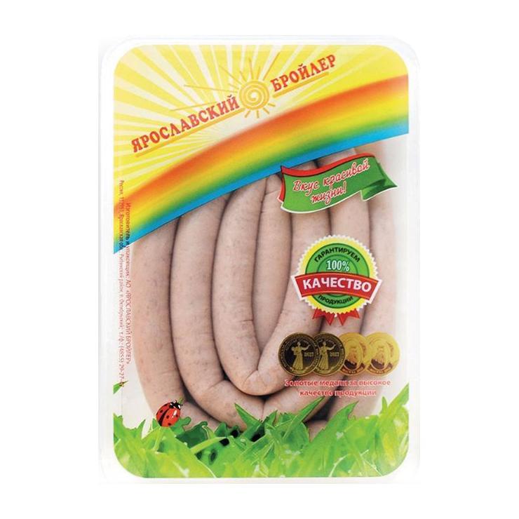 Колбаски Ярославский бройлер на пикник для жарки з/м 520 гр., лоток