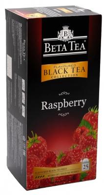 Чай Beta Tea, малина, черный, 25 пакетиков, 50 гр., картон