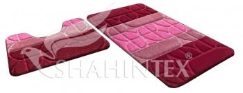 Набор ковриков для ванны, 60х100 см., и 60х50 см., фиолетовый, Shahintex РР MIX 4K, 2.5 кг., пластиковый пакет