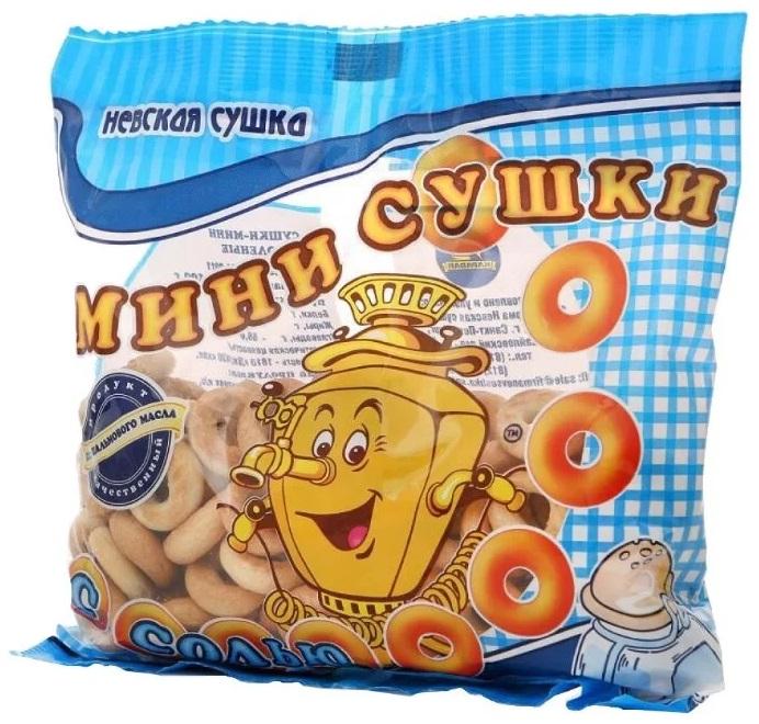 Сушка Невская сушка мини с солью 200 гр., флоу-пак