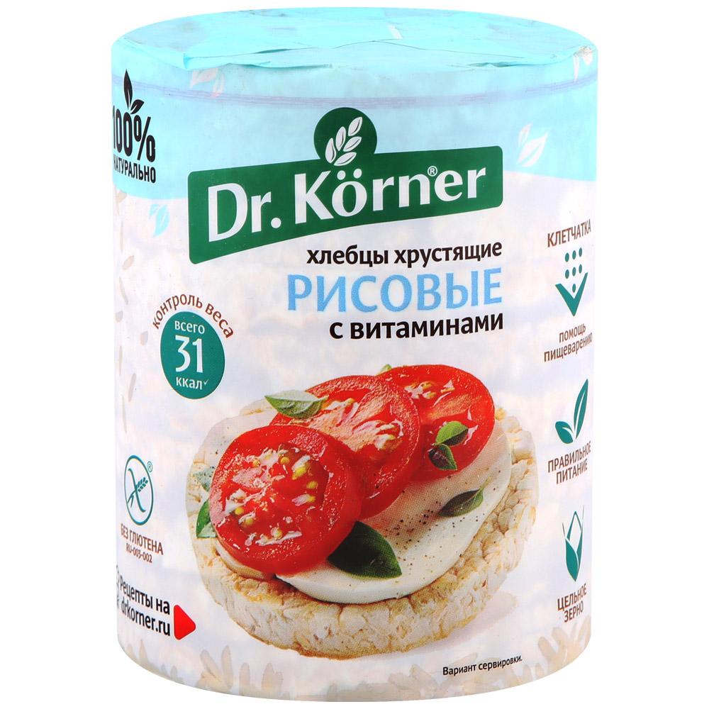 Хлебцы Dr. Korner Рисовые с витаминами 100 гр., флоу-пак