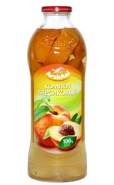 Компот ArshAni персиковый 1 л., стекло