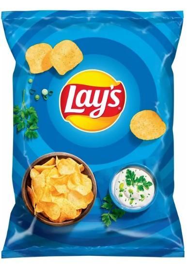 Чипсы картофельные Lay's сметана зелень 37 гр., флоу-пак