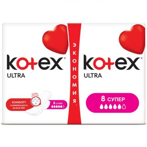 Гигиенические прокладки Kotex Ultra Dry Super 16шт.