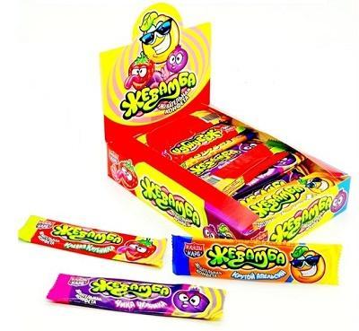 Конфета жевательная Канди Клаб Жевамба ассорти 10 гр., флоу-пак