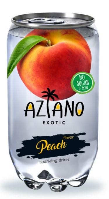 Напиток газированный Aziano Peach Персик 350 мл., ПЭТ