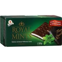 Шоколадные плитки Halloren Royal Mints с мятной начинкой 200 гр., картон