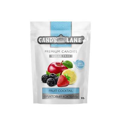 Карамель леденцовая Candy Lane фруктовый коктейль без сахара 90 гр., дой-пак
