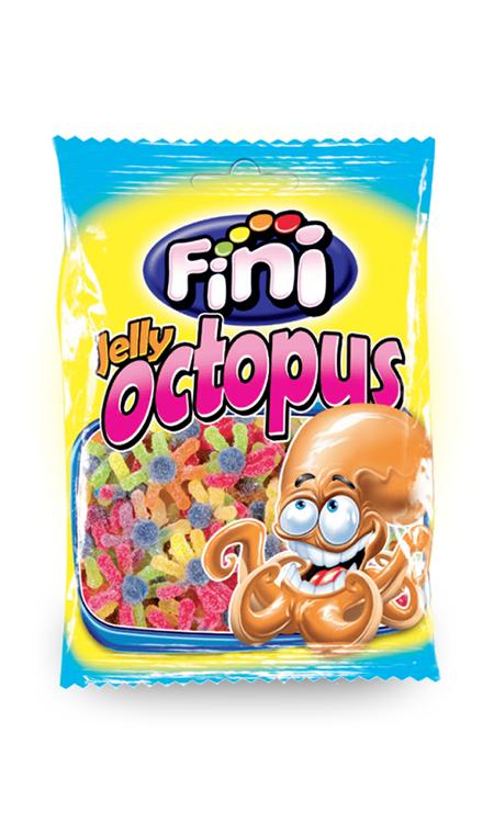 Мармелад жевательный Fini  в сахаре осьминоги 100 гр., флоу-пак