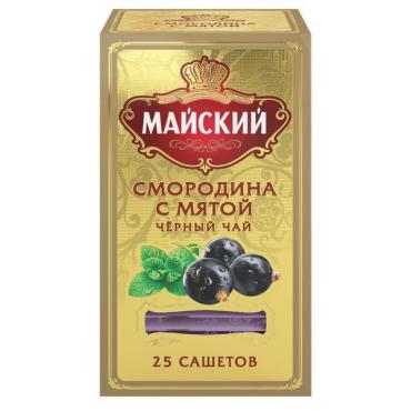 Чай Майский Смородина с Мятой 25 пакетиков, 50 гр., картон