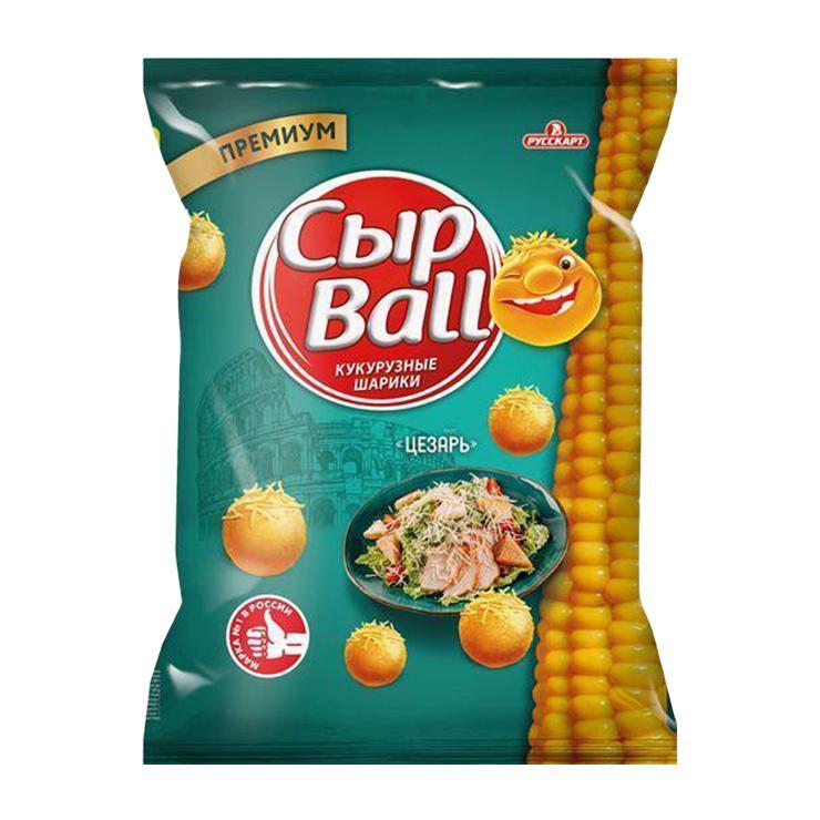 Шарики кукурузные Сыр Ball цезарь 140 гр., флоу-пак
