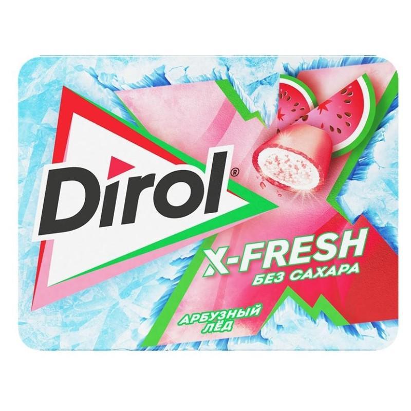 Резинка жевательная Dirol X-Fresh арбузный лед без сахара16 гр., картон