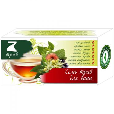 Чай 7 Трав для бани травяной пакетиков, 35 гр., картон