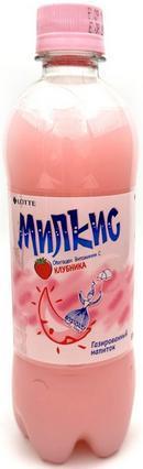 Напиток газированный Lotte милкис клубника 500 мл., ПЭТ