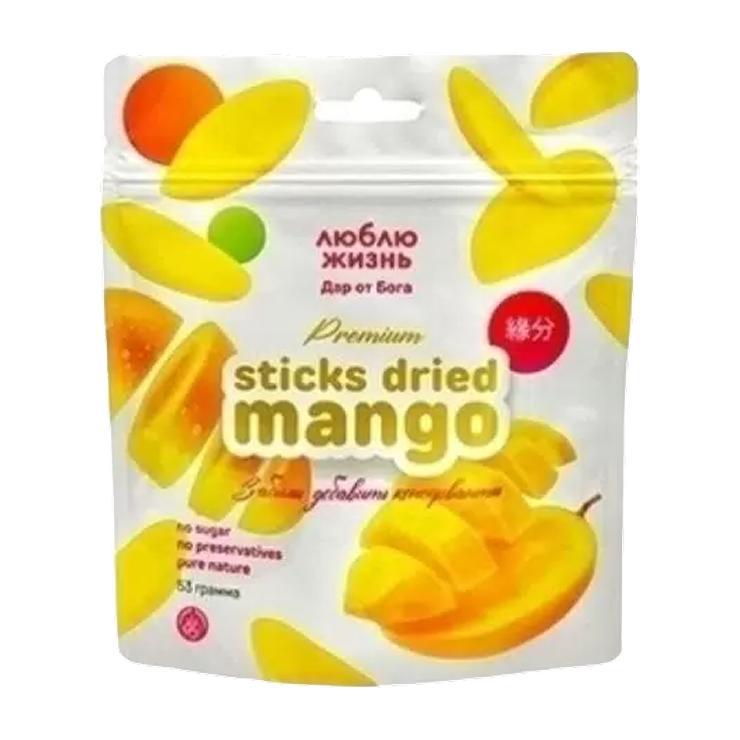 Манго Люблю жизнь сушёное 53 гр., дой-пак