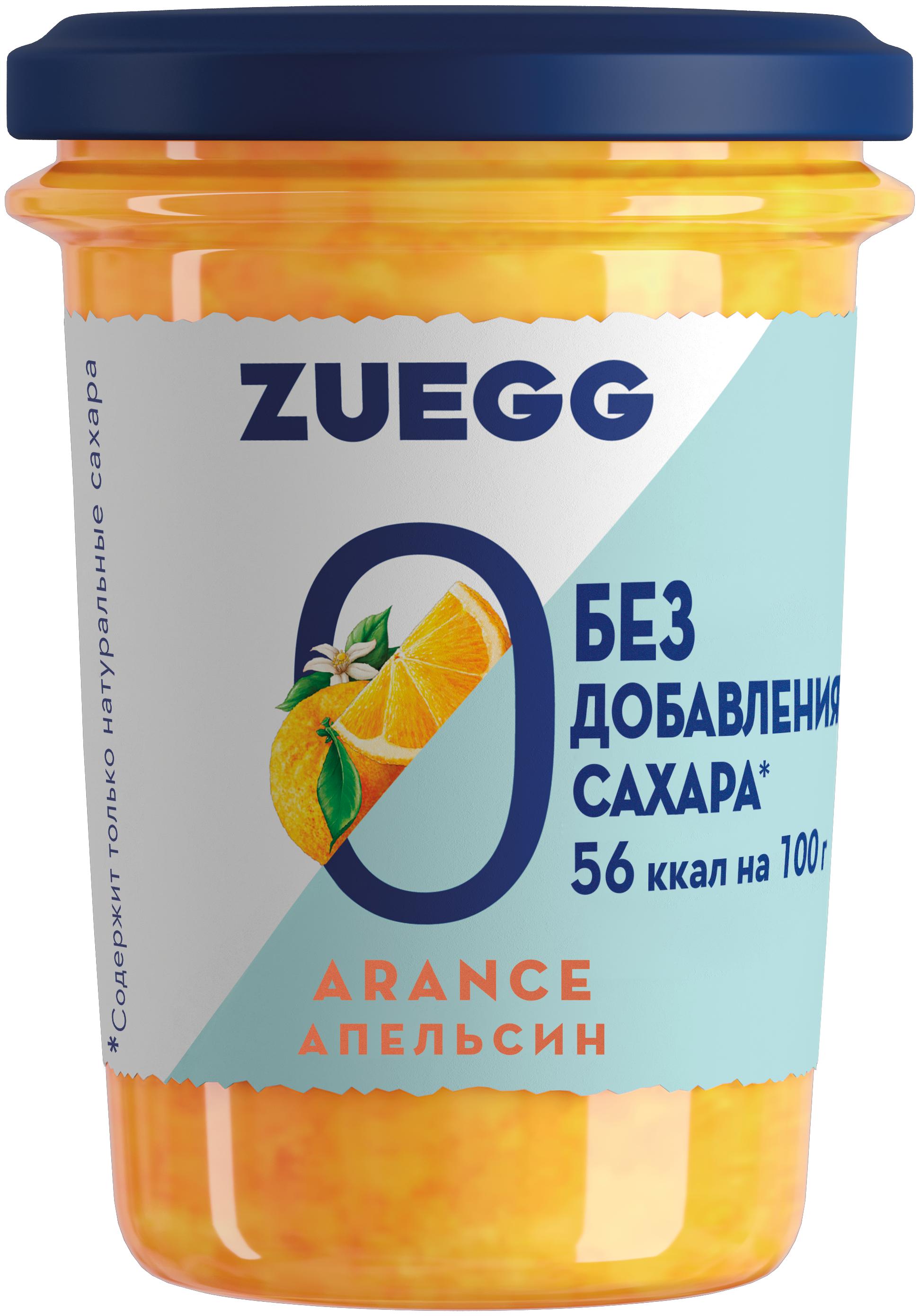 Конфитюр Zuegg  Апельсин без сахара, 220 гр., стекло