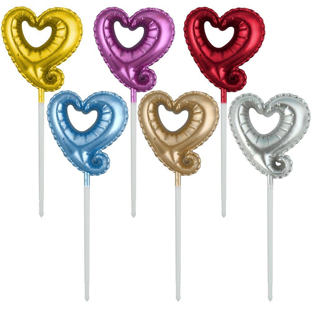 Свеча для торта Мультидом сердце 10,5 см., пакет