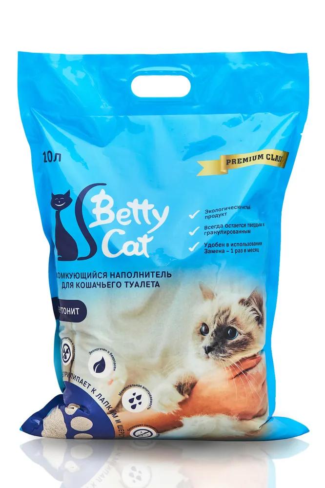 Наполнитель для кошачьего туалета, Betty Cat гигиенический, нейтральный, 10 л., пакет
