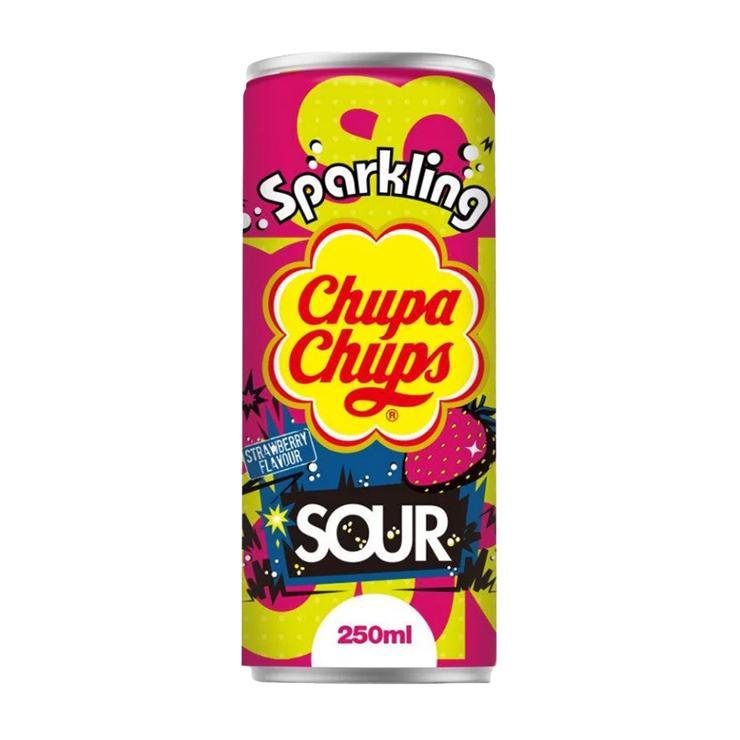 Напиток газированный Chupa Chups кислая клубника 250 мл., ж/б