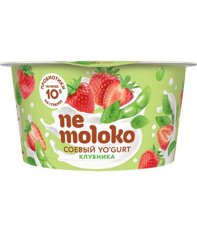 Йогурт Nemoloko клубника, 130 гр., ПЭТ
