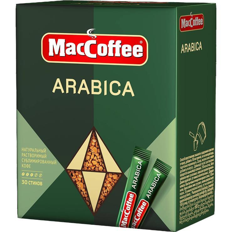 Кофе растворимый MacCoffee Arabica сублимированный натуральный 30 шт х 1,8 гр., пакет