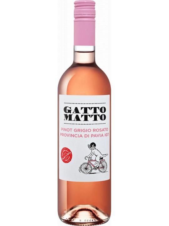 Вино Villa degli Olmi, Gatto Matto Pinot Grigio Delle Venezie 11,5% розовое сухое, 2019, Италия, 750 мл., стекло