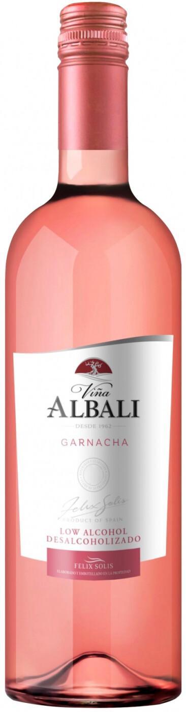 Вино Винья Албали Гарнача (Vina Albali Garnacha) розовое безалкогольное алк. менее 0.5%, 0.75 л., стекло