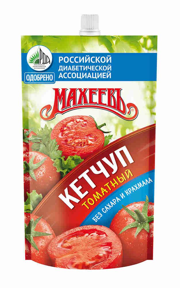 Кетчуп Махеевъ томатный без сахара и крахмала, , , 300 гр., дой-пак с дозатором