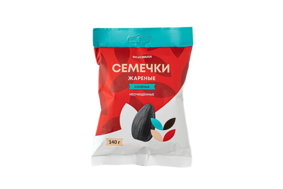 Семечки Вкусвилл жареные соленые 140 гр., флоу-пак