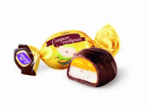 Конфеты Konti Сладкое созвучие груша-ваниль 1 кг., флоу-пак