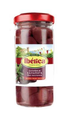 Оливки Iberica каламата без косточки 235 гр., стекло