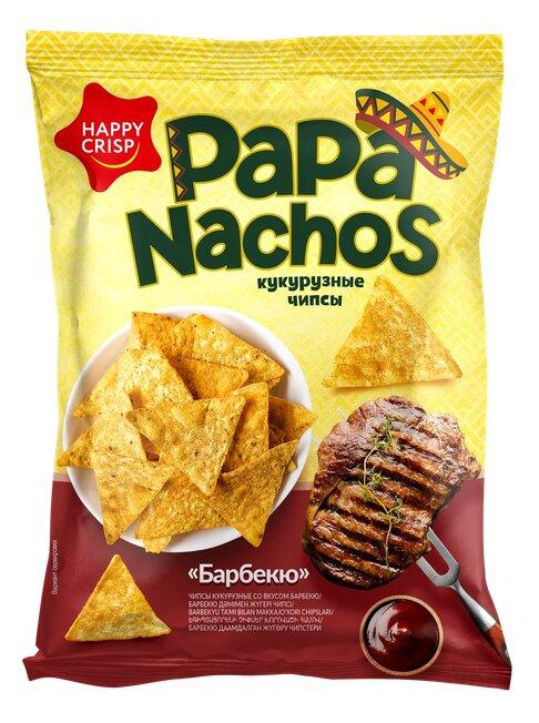 Чипсы кукурузные Happy Nachos Барбекю 75 гр., флоу-пак