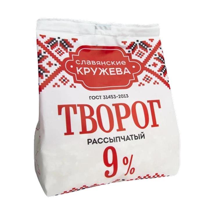 Творог Славянские Кружева рассыпчатый 9% 300 гр., флоу-пак