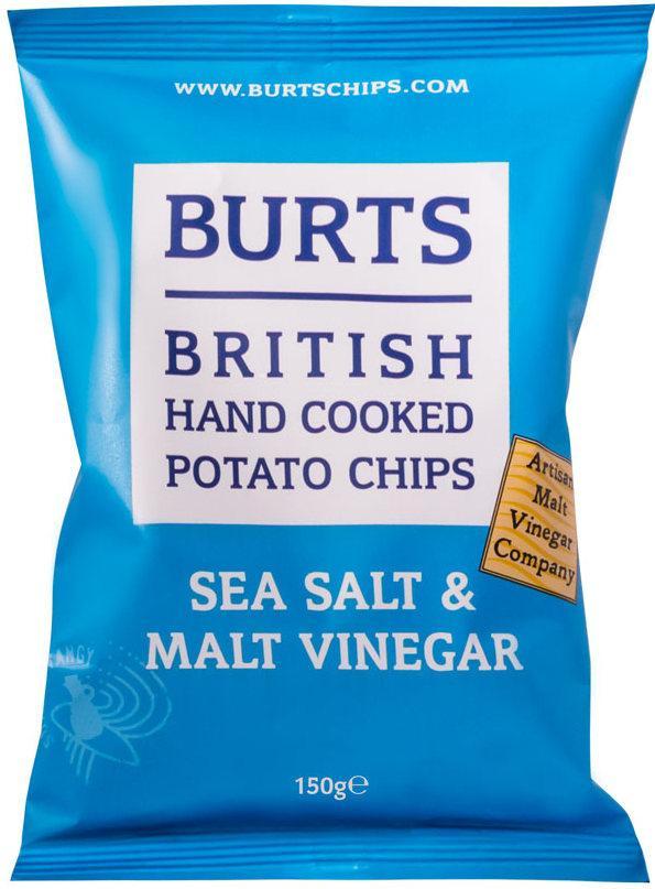 Чипсы Burts картофельные Salt Malt Vinegar Великобритания 40 гр., флоу-пак