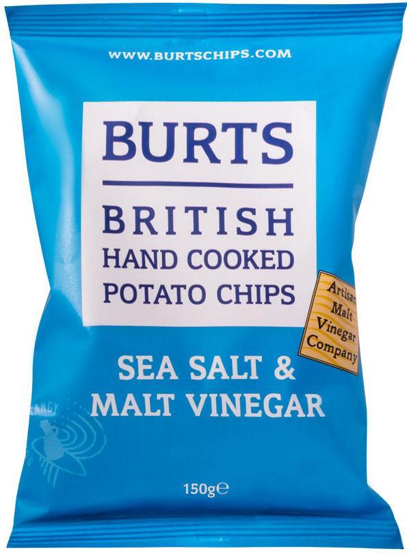 Чипсы Burts картофельные Salt  Malt Vinegar, 40 гр., флоу-пак