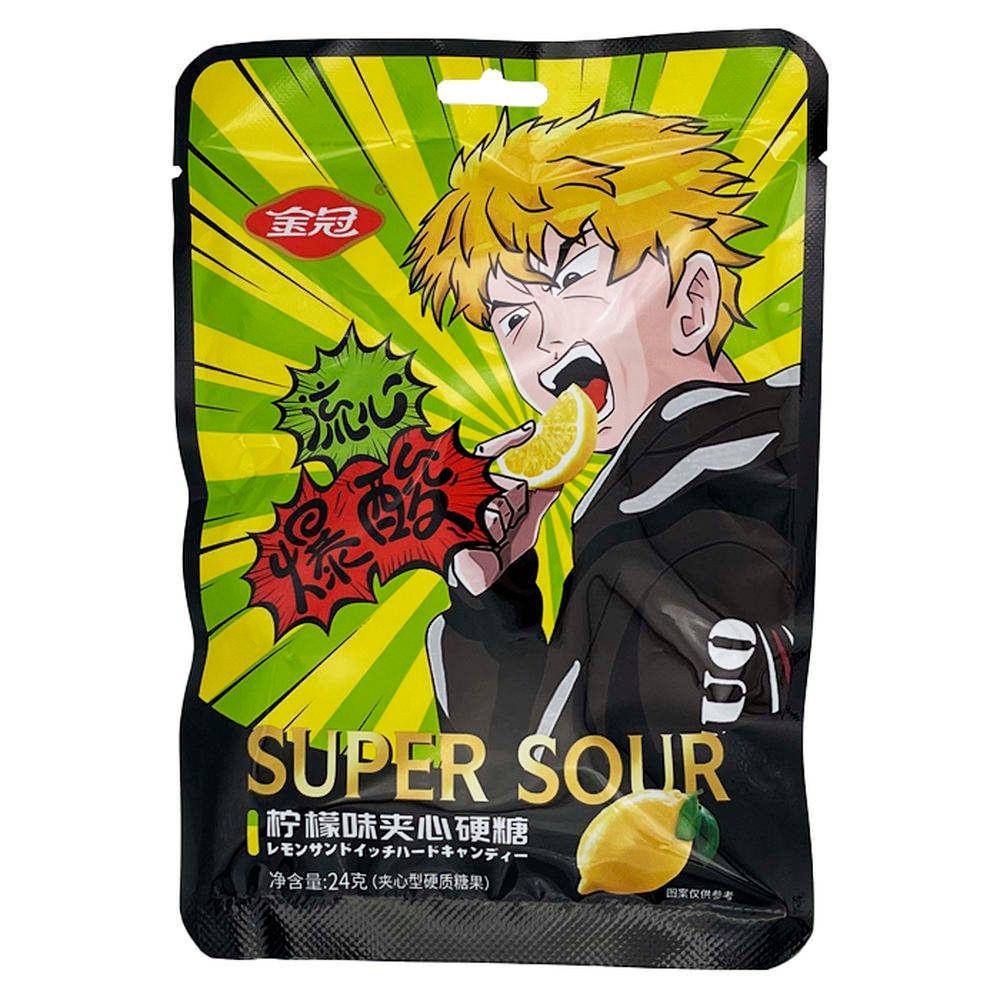 Конфеты SUPER SOUR Лимон 24 гр., саше