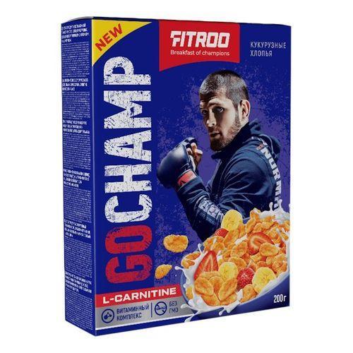 Завтрак сухой Fitroo Go Champ Хлопья кукурузные 200 гр., картон