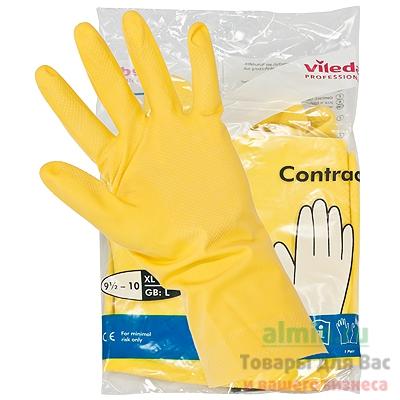 Перчатки Vileda резиновые Контракт XL желтые