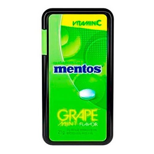 Конфета жевательная Mentos мята и виноград 17,5 гр., ПЭТ