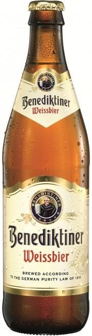 Пиво светлое нефильтрованное Benediktiner Weissbier 5,4%, 500 мл., стекло