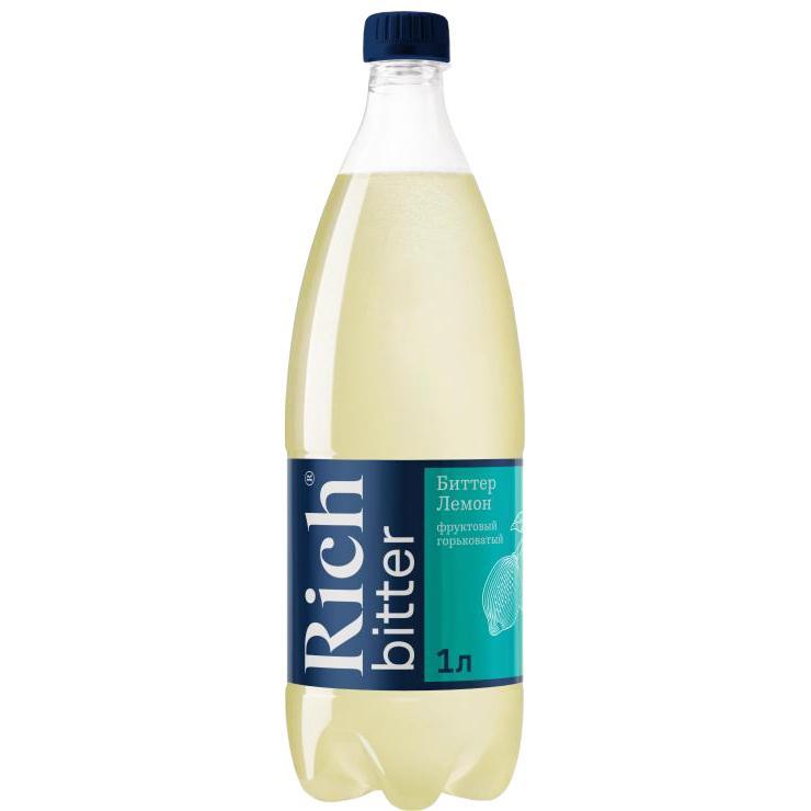 Напиток газированный Rich Bitter Lemon лимон 1 л., ПЭТ