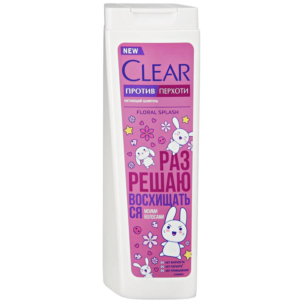Шампунь женский для волос, Clear Floral Splash, 380 мл., пластиковая банка