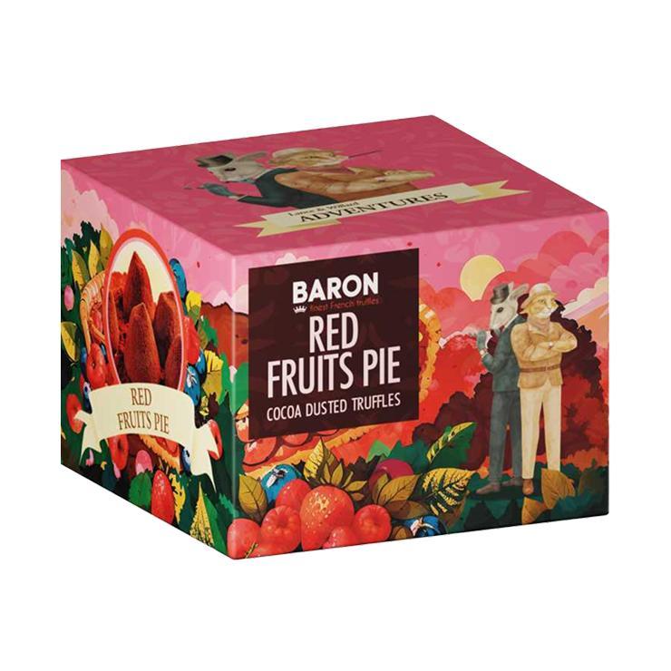 Трюфели BARON французские со вкусом клубнично малинового пирога 100 гр., картон