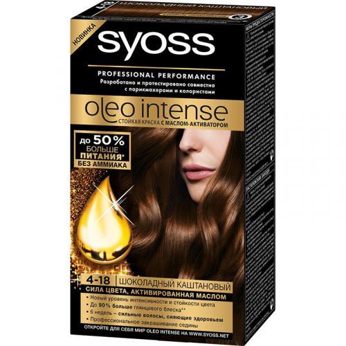 Краска для волос Syoss Oleo шоколадный каштан 4-19