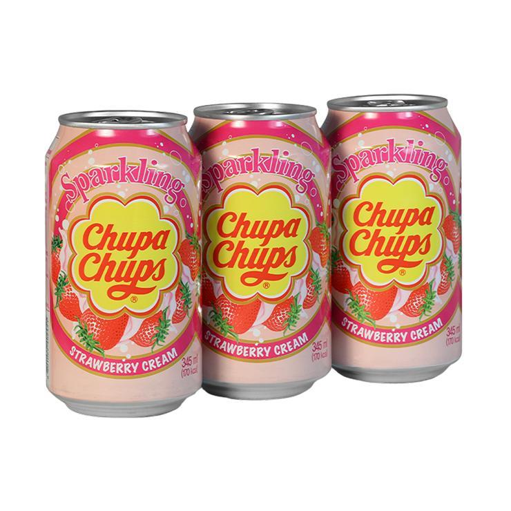 Лимонад Chupa Chups клубника 345 мл., ж/б