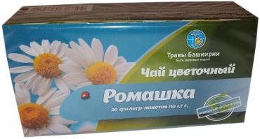 Чай цветочный Ромашка Травы Башкирии, 40 гр., картон