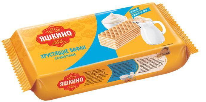Вафли Яшкино сливочные 300 гр., флоу-пак