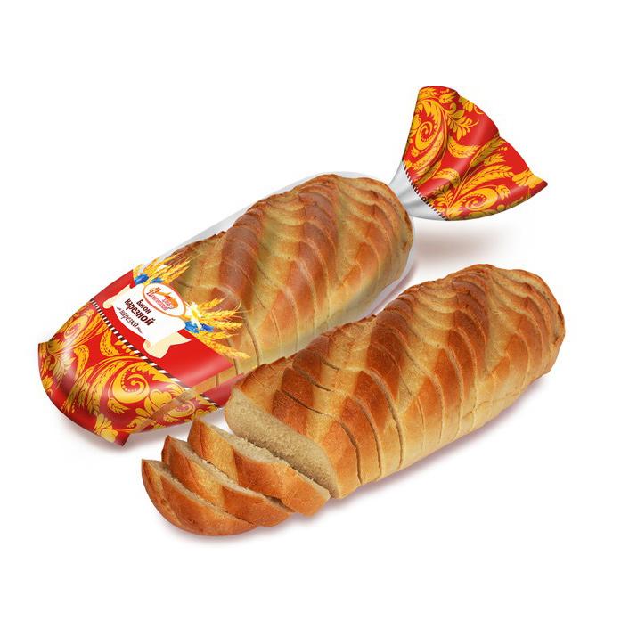 Батон Нижегородский Хлеб белый нарезной 400 гр., пакет