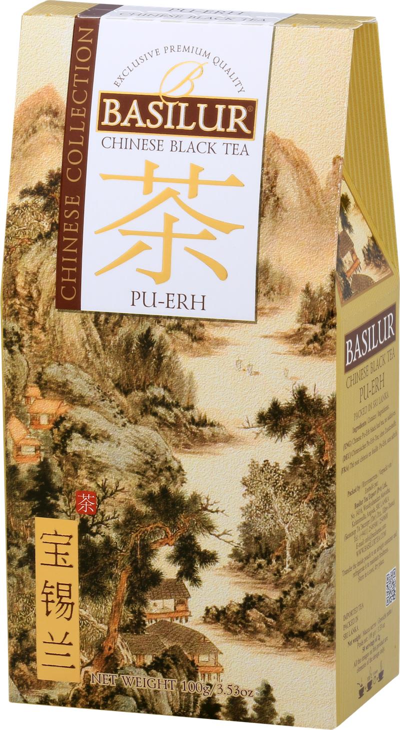 Чай листовой пуэр Basilur Китайский чай, 100 гр., картонная коробка
